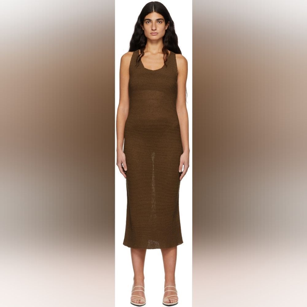 Missing You Already Brown Sleeveless Knit Dress
